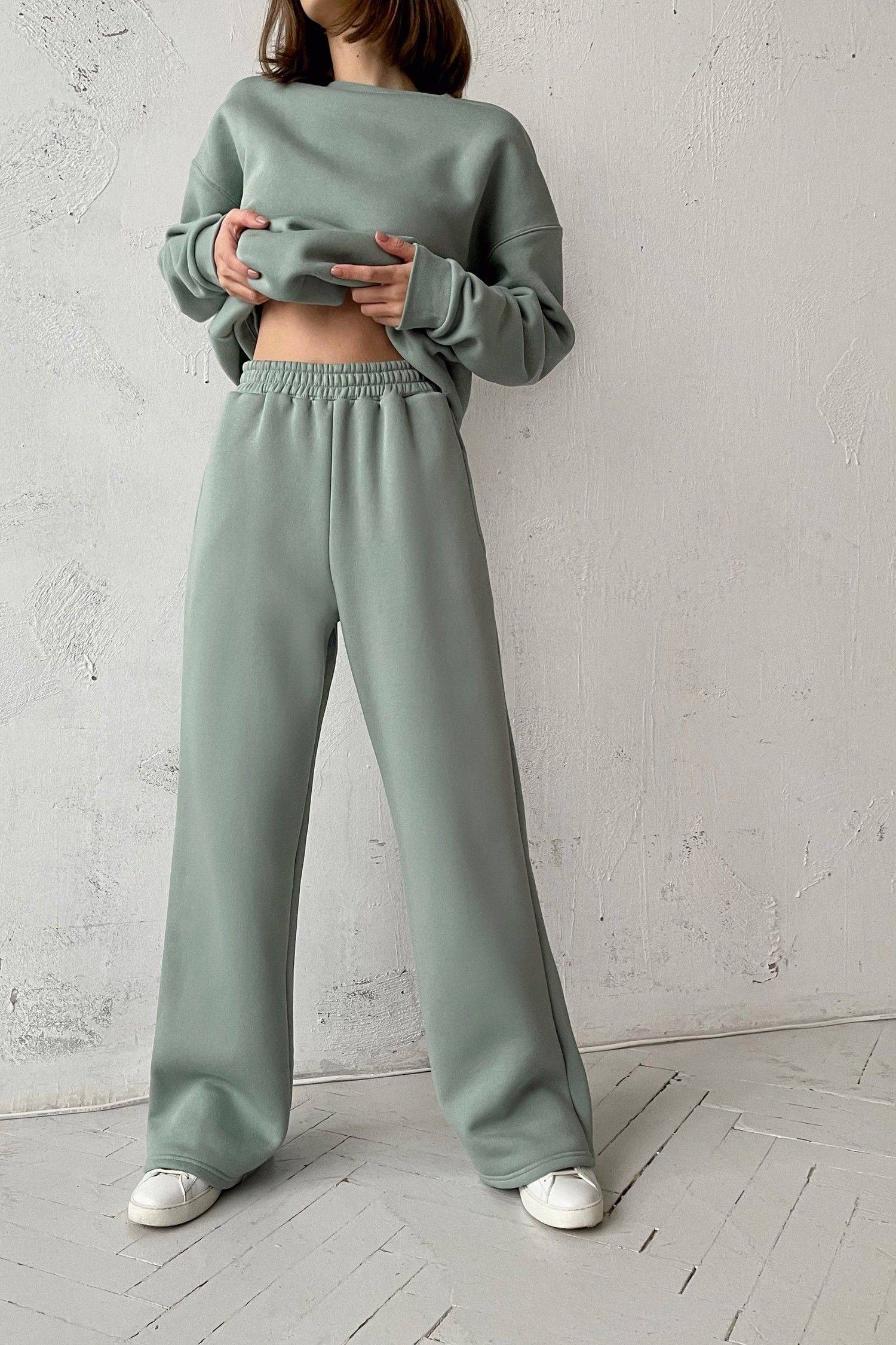 Straight fit pants in minty