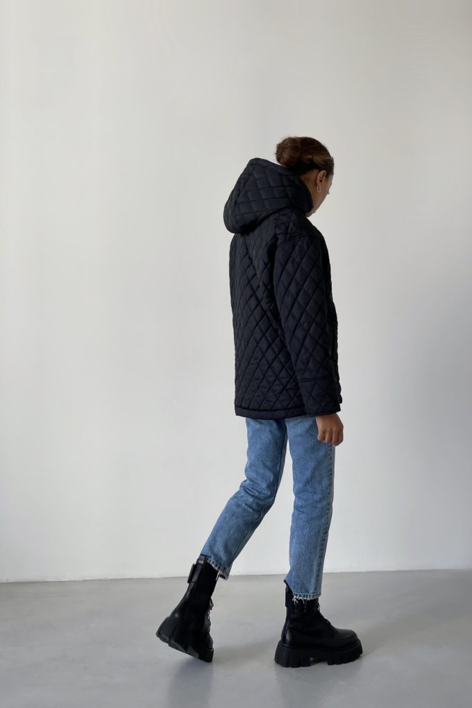 Quilted jacket in black