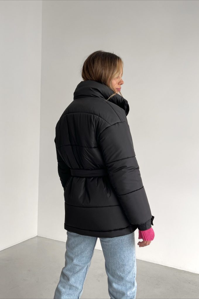 Black oversized winter jacket