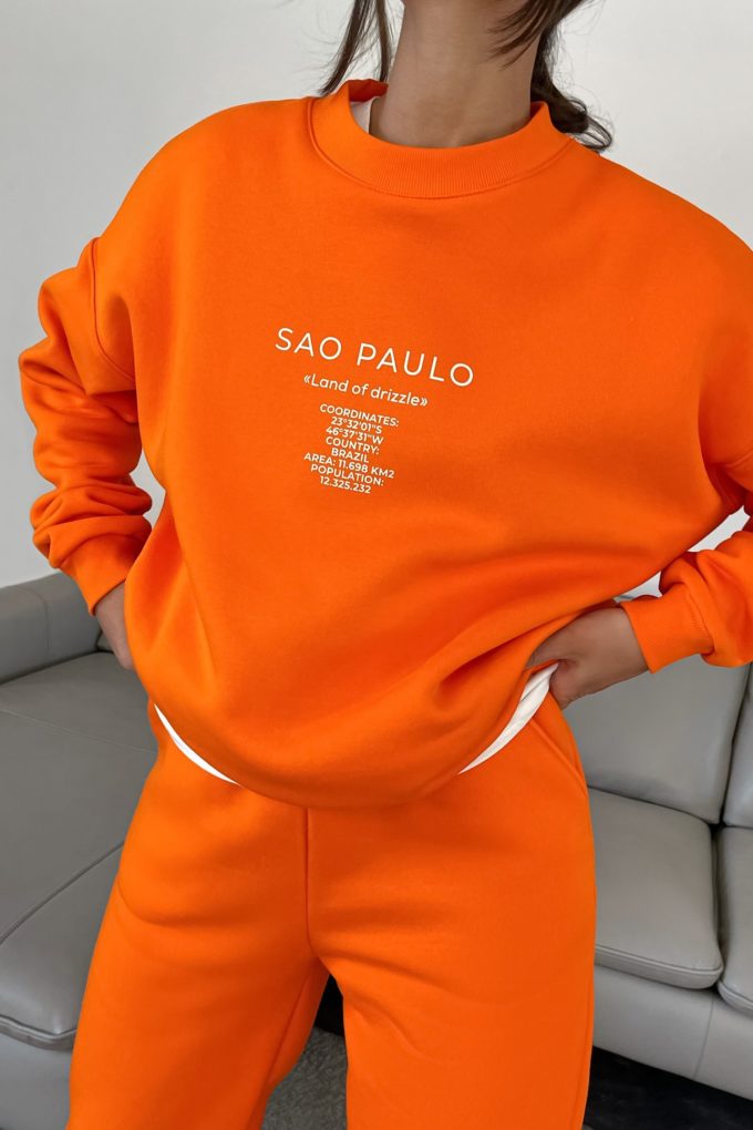 Свитшот оверсайз Sao Paulo оранжевый - THE LACE