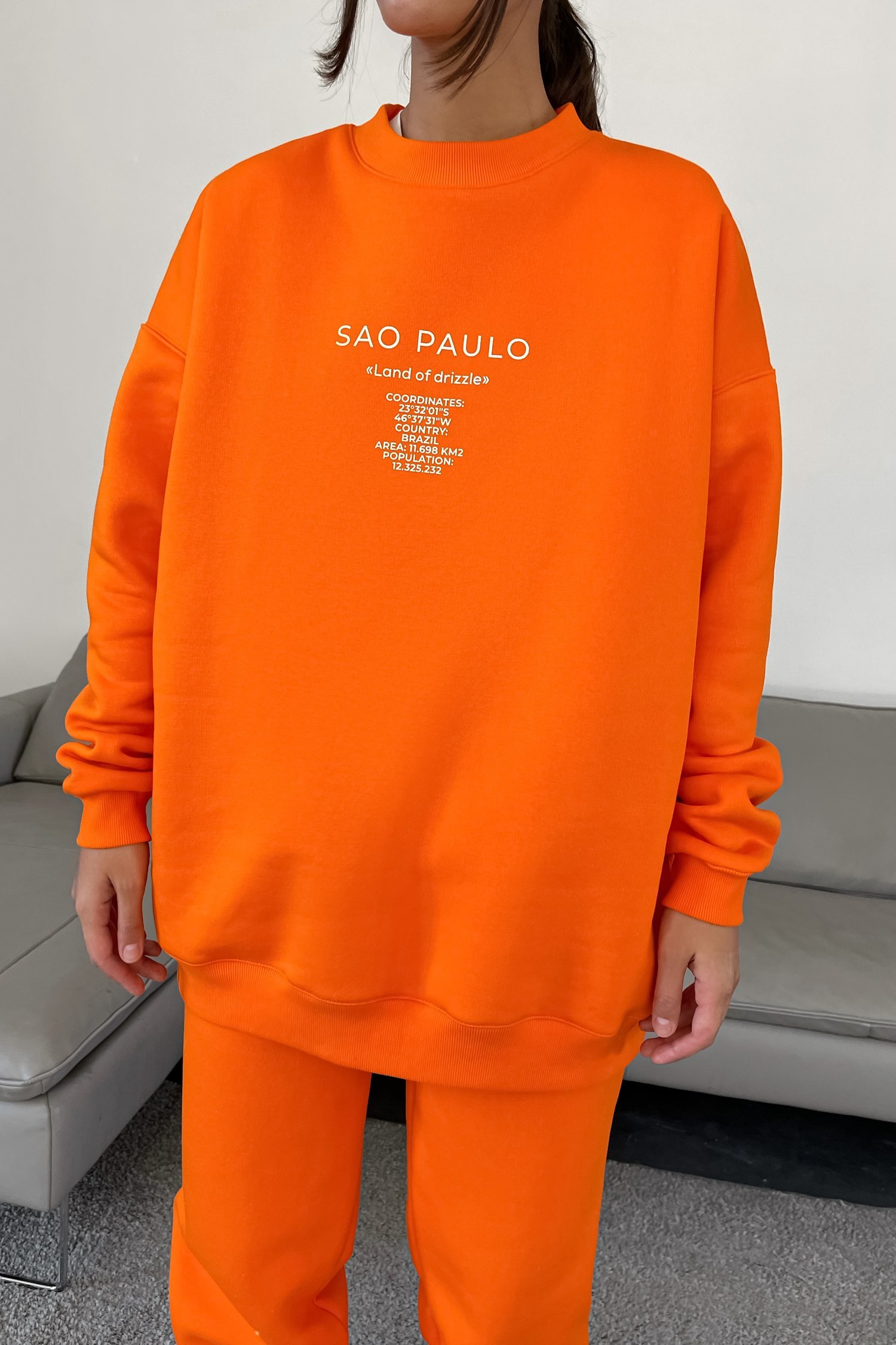 Свитшот оверсайз Sao Paulo оранжевый - THE LACE photo 98204