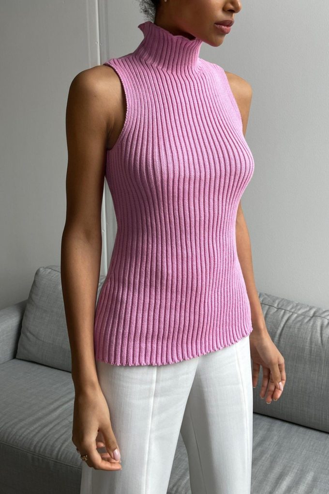 Knitted top in pink