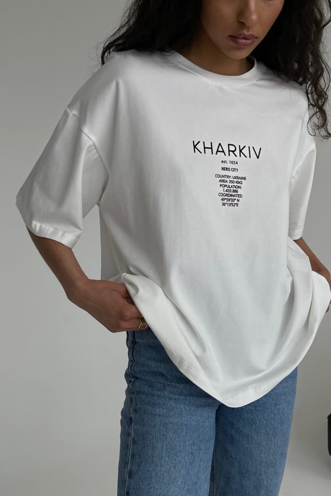 Футболка Kharkiv молочна - THE LACE