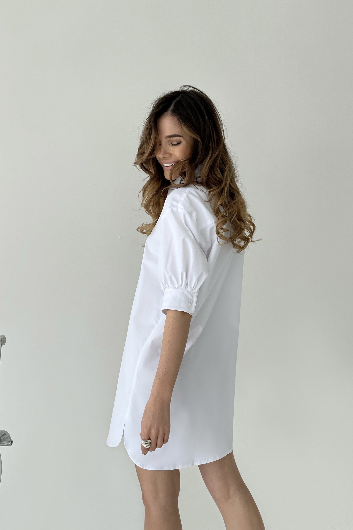 Сукня-сорочка міні біла - THE LACE фото 111369
