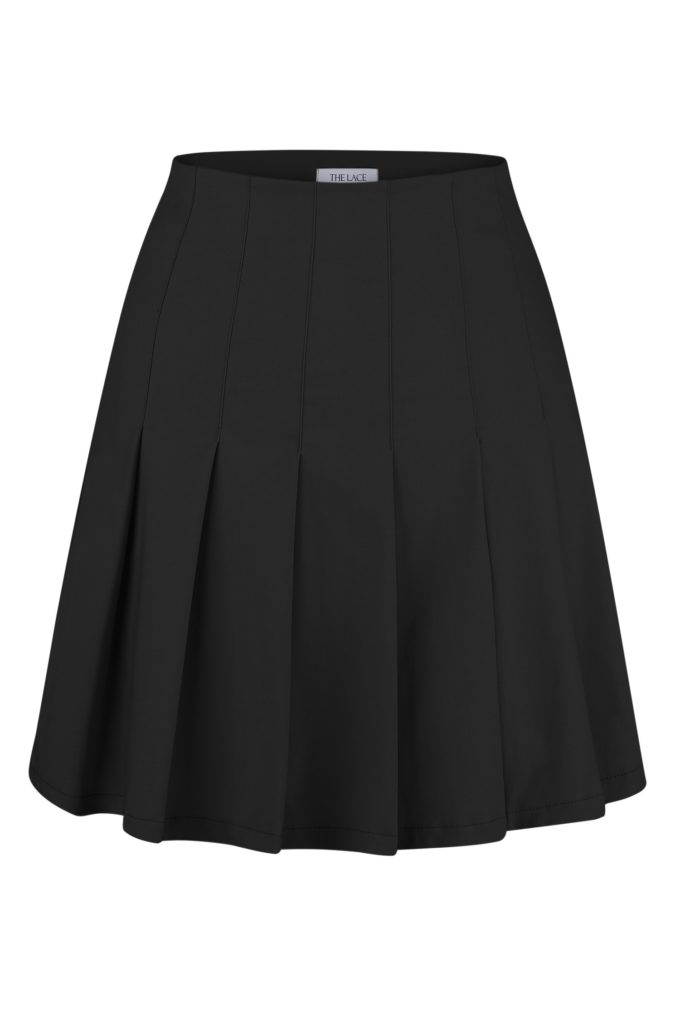 Skirt with pleats in black photo 5