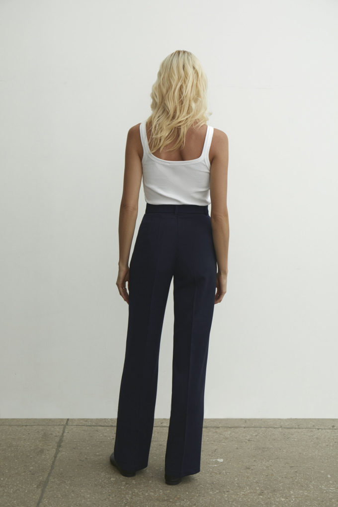 Palazzo pants in blue photo 3