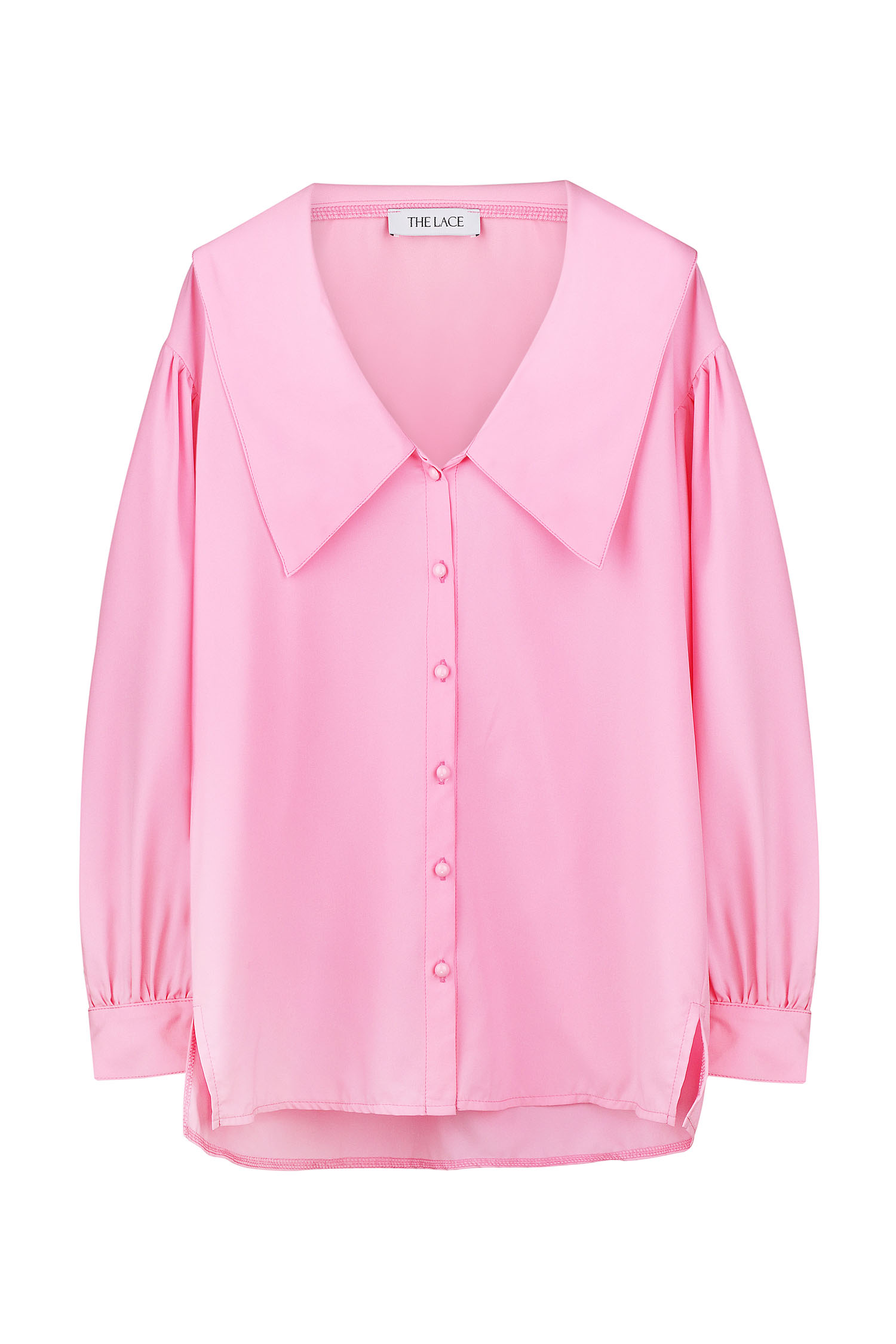 Блуза з подовженим коміром рожева - THE LACE photo 123260