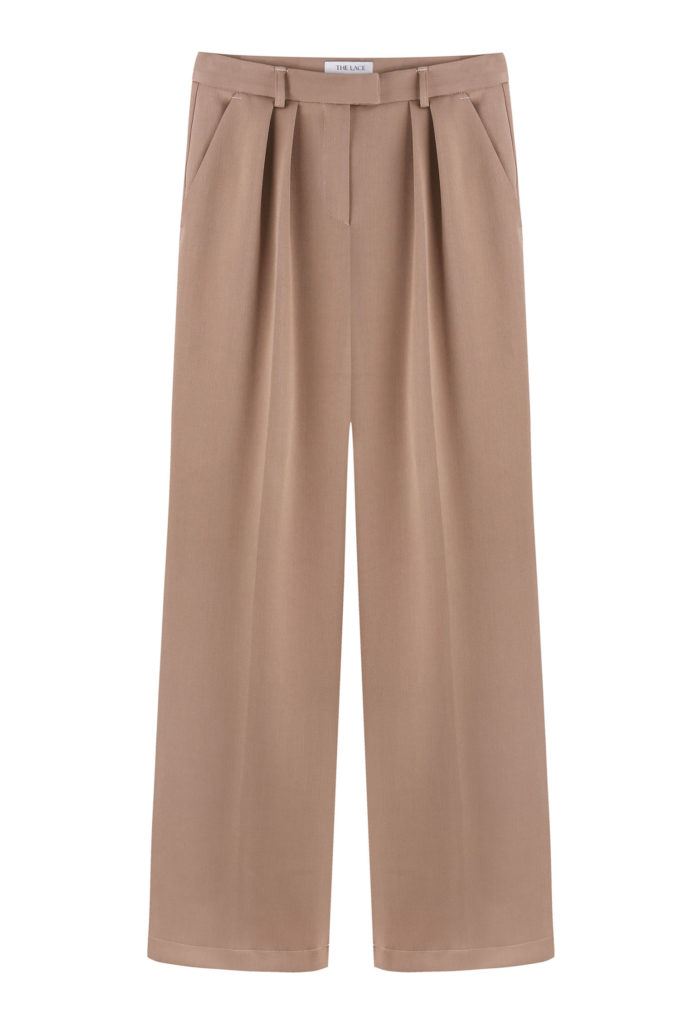 Low-waisted palazzo pants in cappuccino photo 7