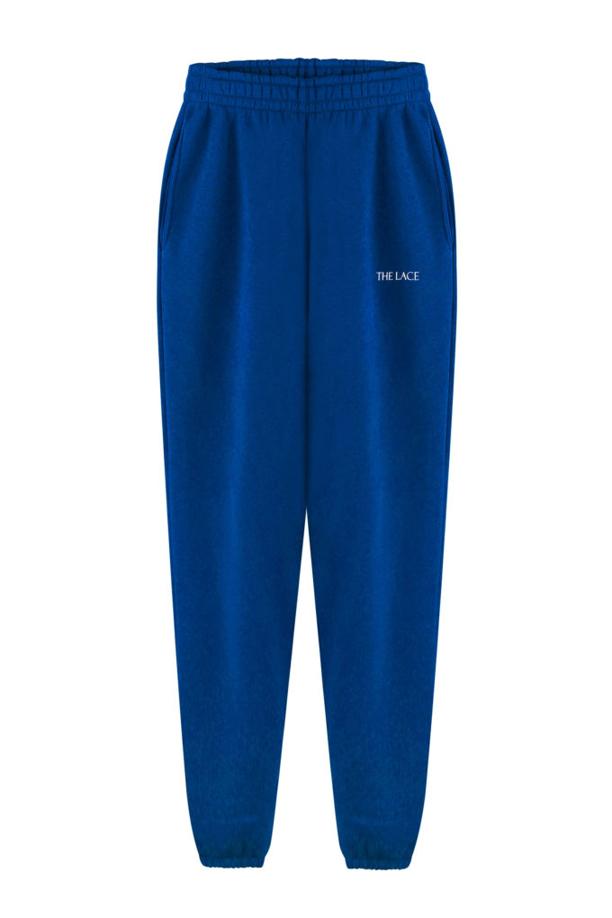 Joggers with print in blue photo 5