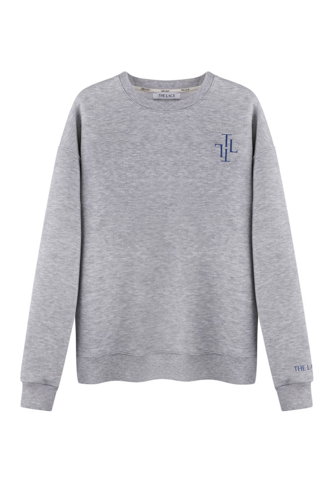 Sweatshirt with a print in gray photo 5