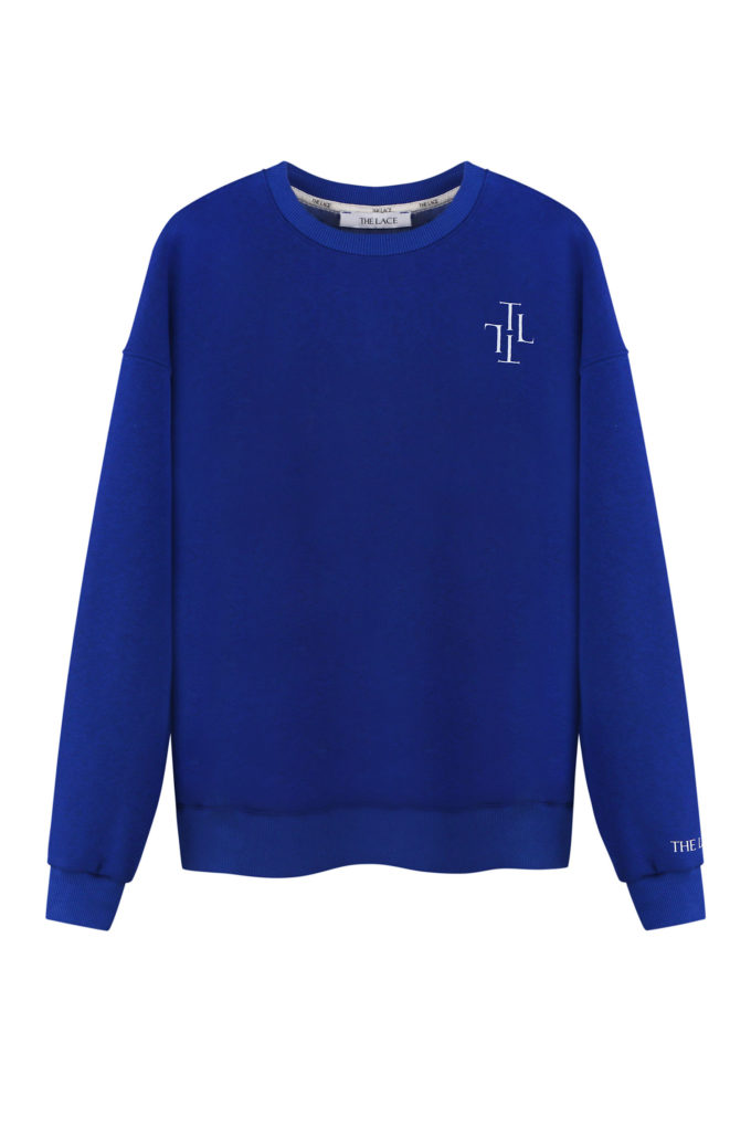 Sweatshirt with a print in blue photo 3