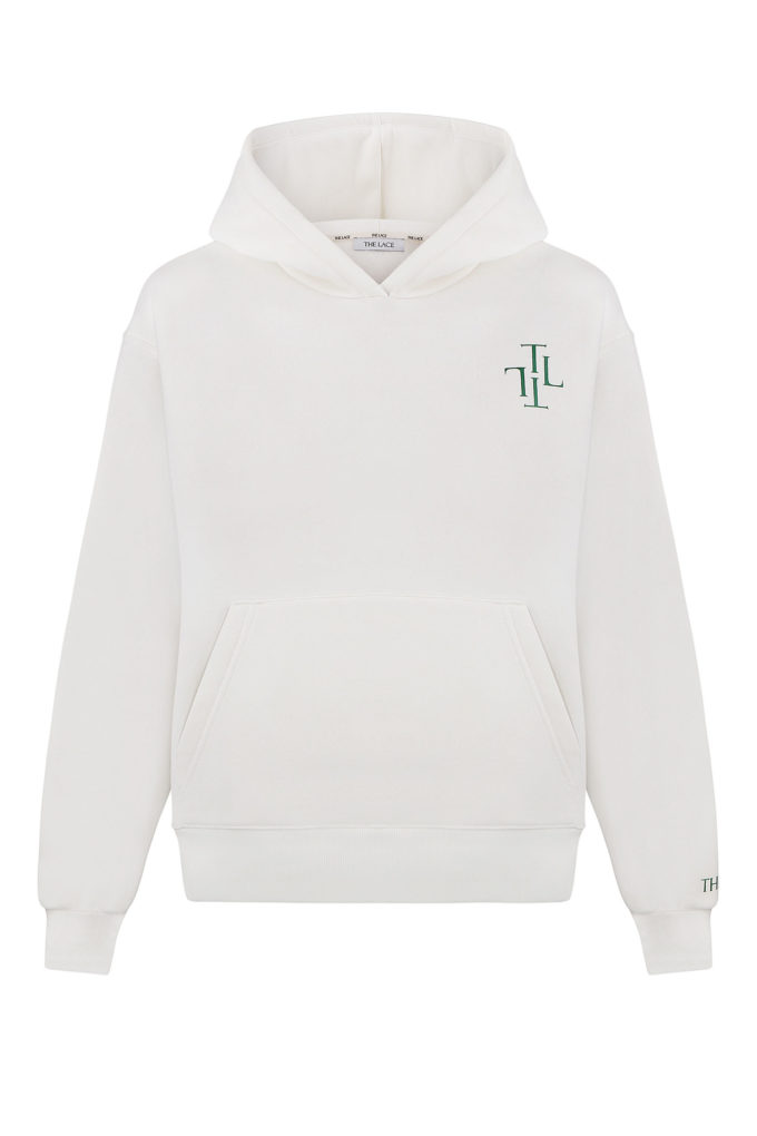 Hoodie with print in white photo 4