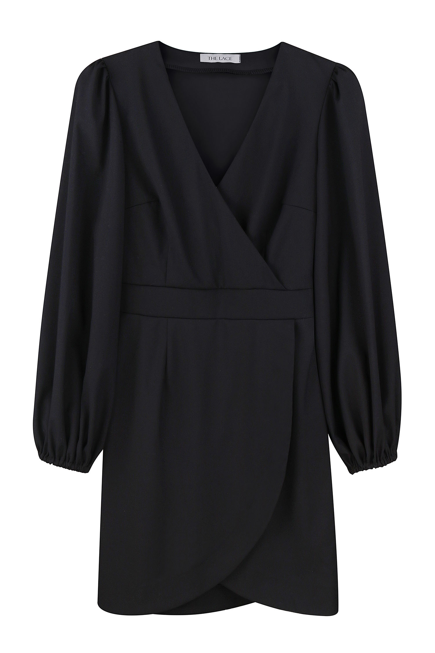 Сукня міні з об'ємним рукавом чорна - THE LACE photo 127913