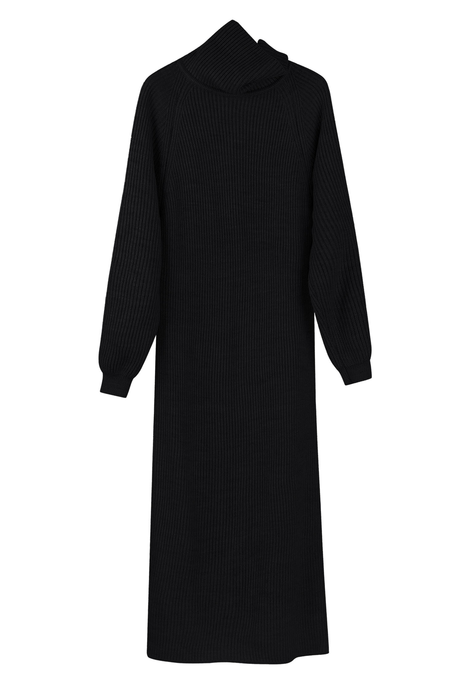 Трикотажна сукня міді вільного крою чорна - THE LACE фото 127941