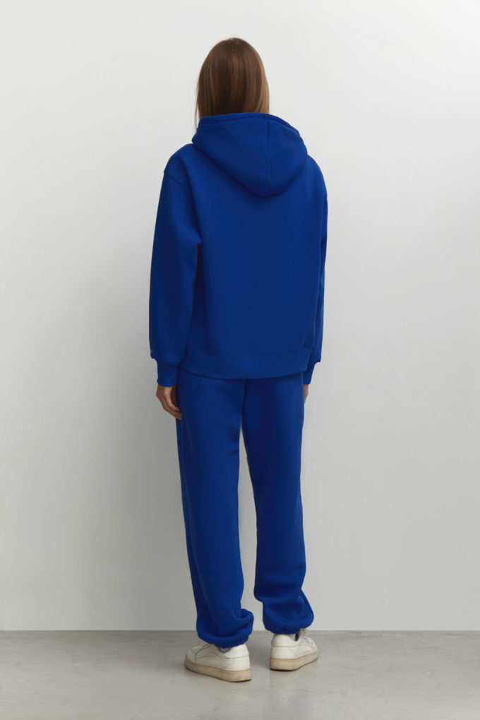 Hoodie with print in blue photo 3