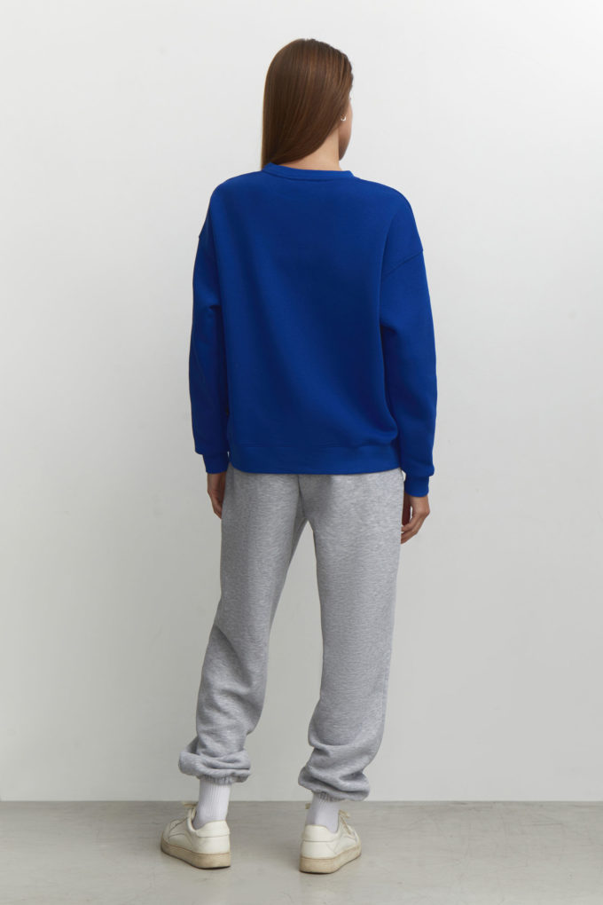 Sweatshirt with a print in blue photo 2
