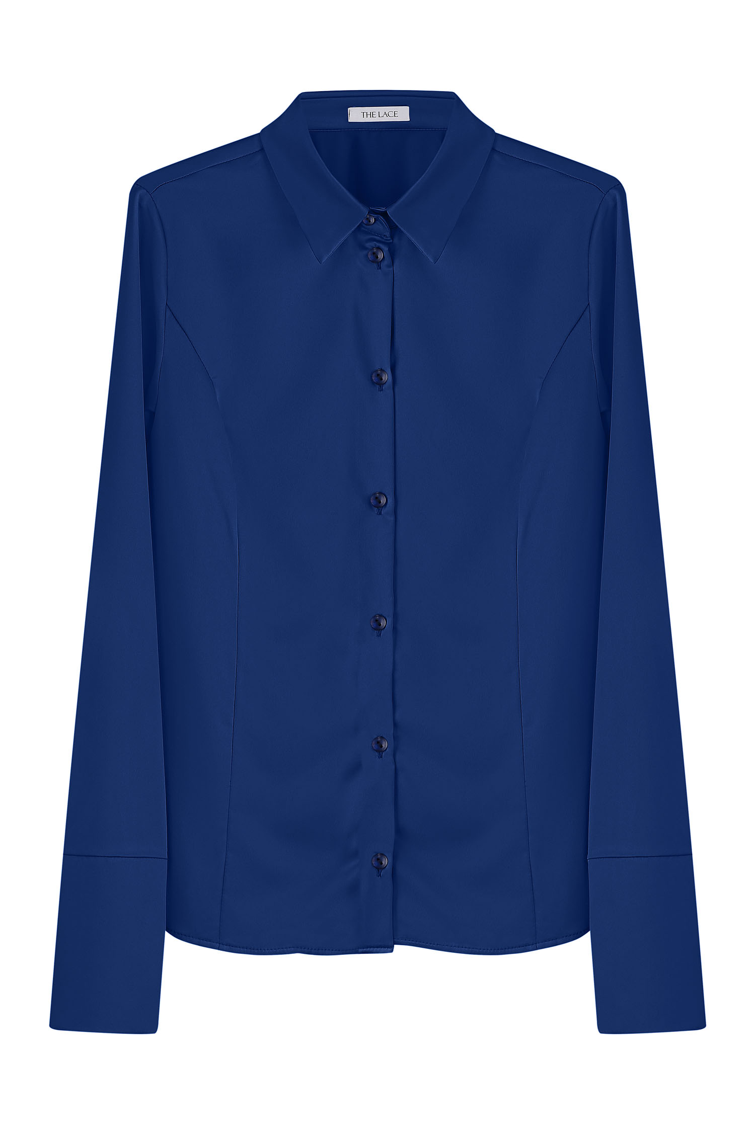 Блуза з широкими манжетами синя - THE LACE фото 134876