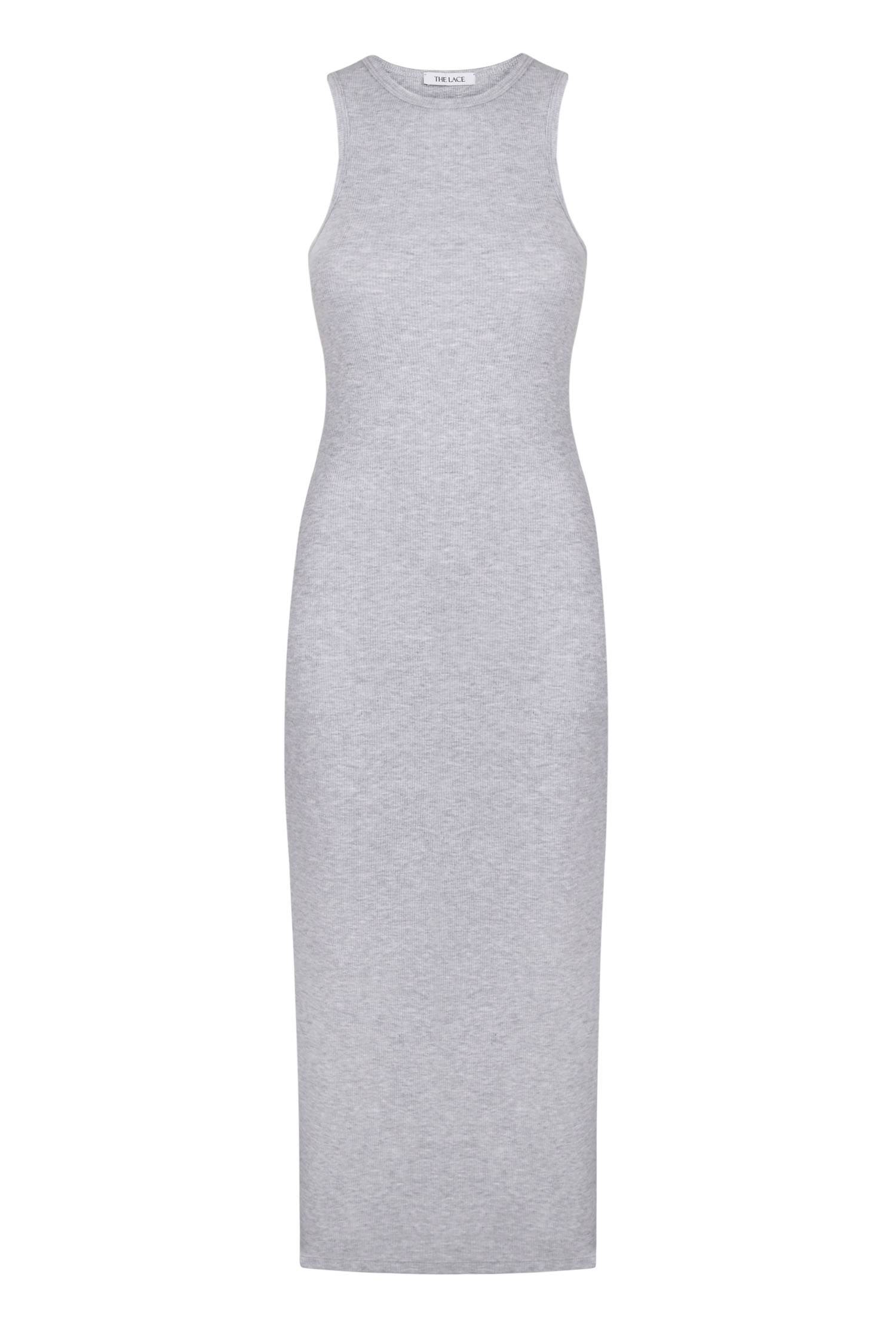 Сукня міді в рубчик сірий меланж - THE LACE фото 136647