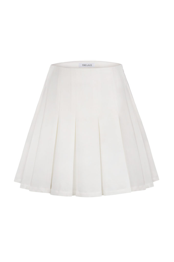Skirt with pleats in white photo 4