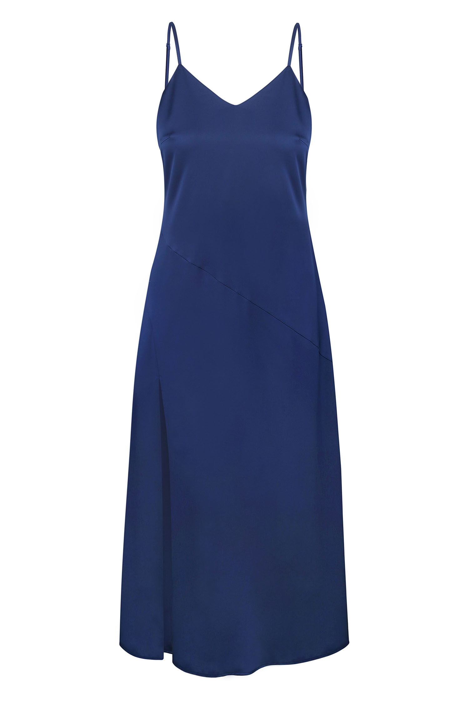Сукня-комбінація з розрізом синя - THE LACE photo 136687