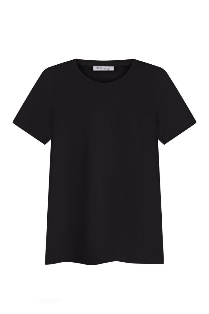 Slim fit T-shirt in black photo 4
