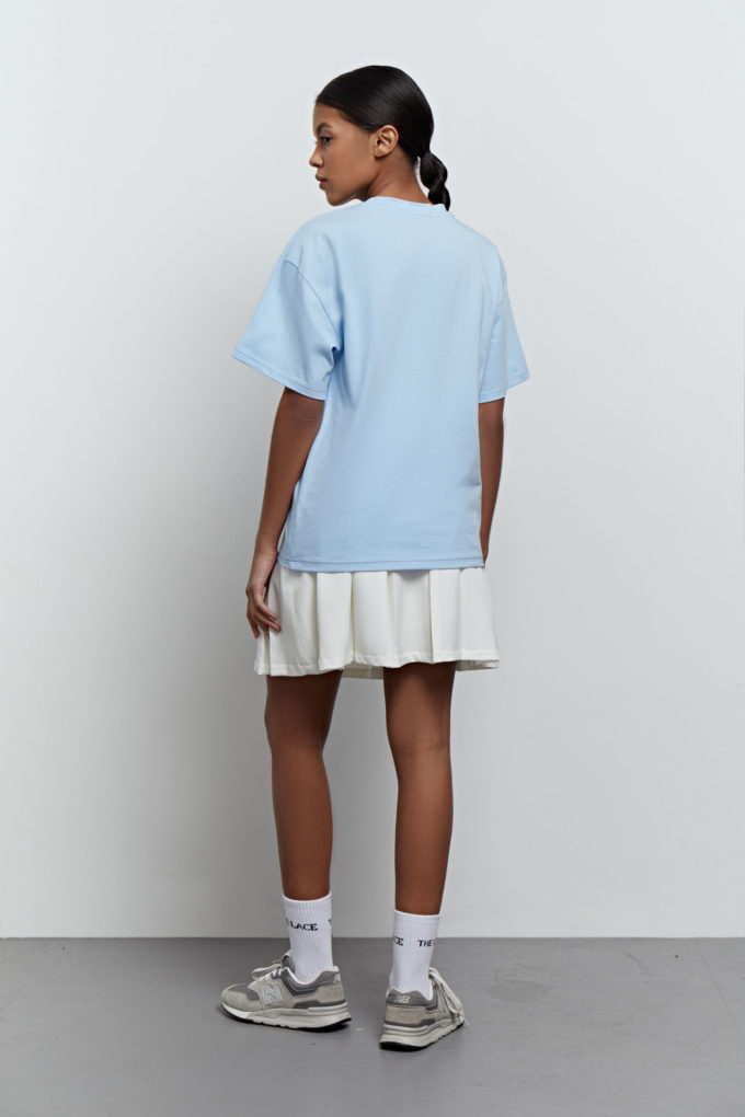 Oversized T-shirt in blue photo 2