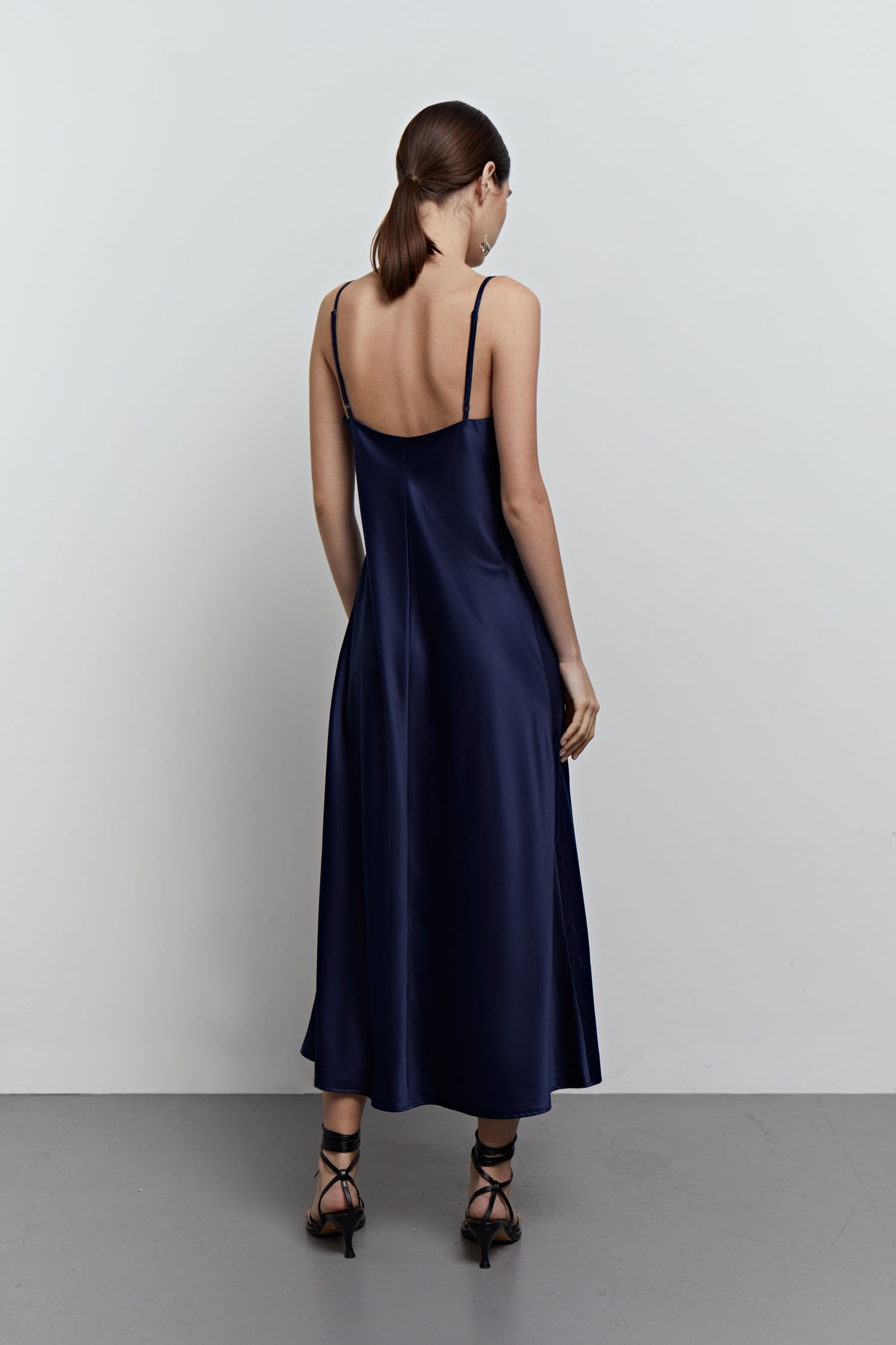Сукня-комбінація з розрізом синя - THE LACE photo 138092