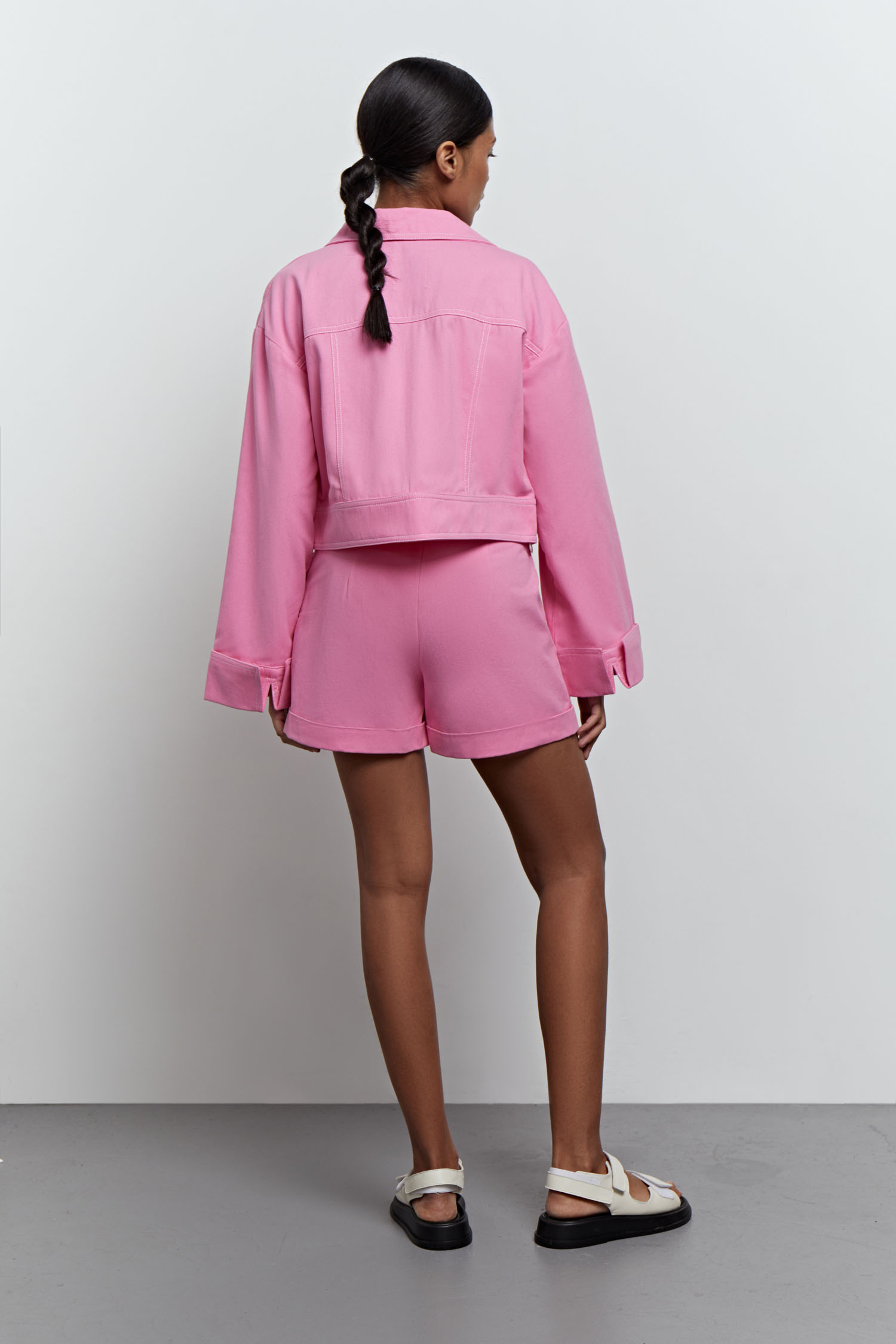 Куртка коротка з котону рожева - THE LACE фото 138128