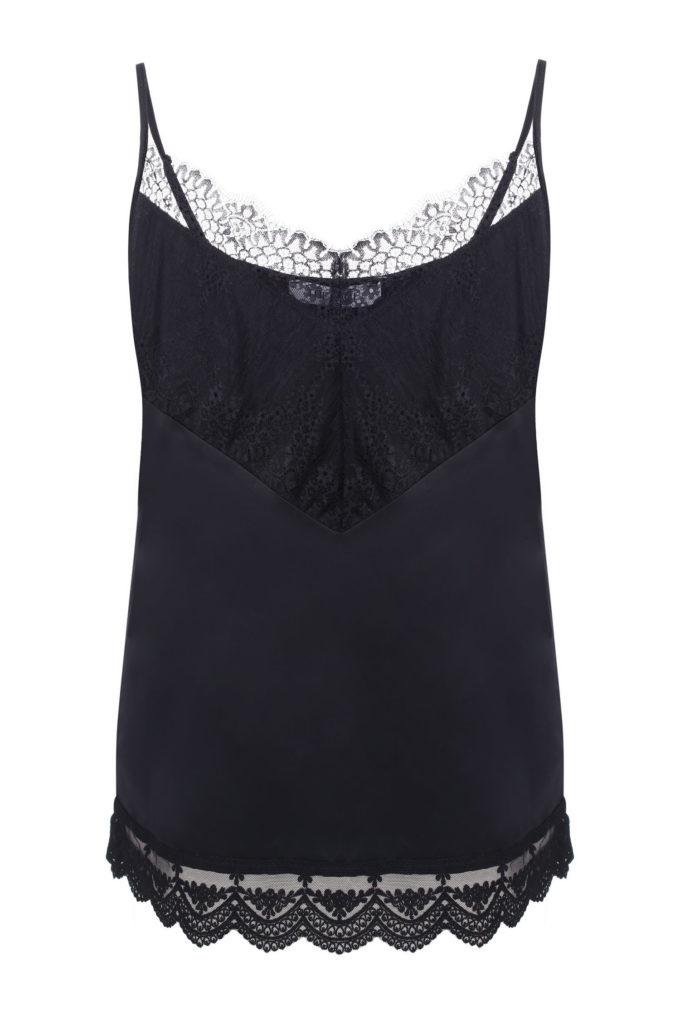 Top with lace decoration in black photo 4