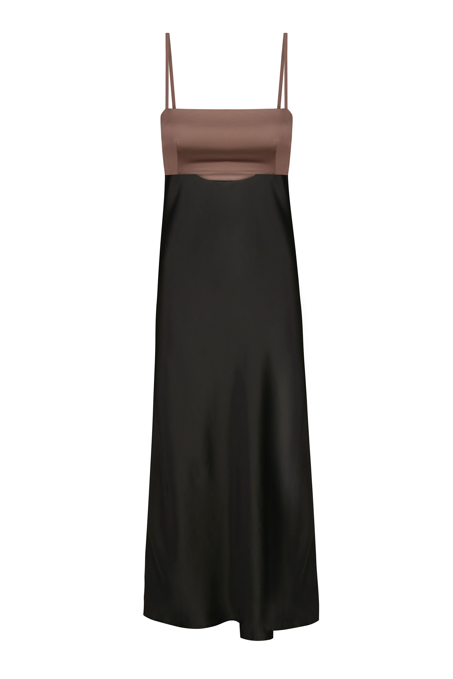 Сукня комбінована чорна з шоколадним верхом - THE LACE фото 150560