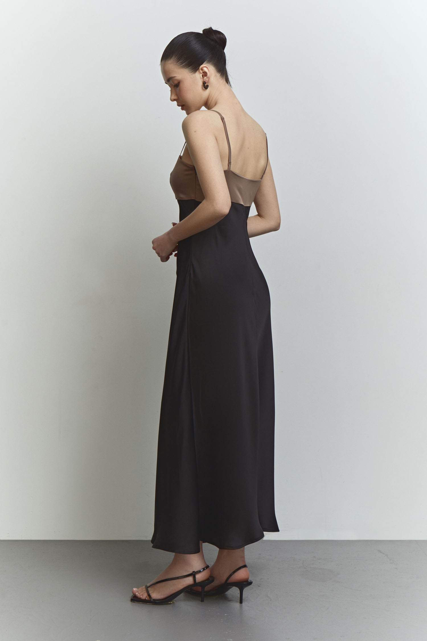 Сукня комбінована чорна з шоколадним верхом - THE LACE фото 149605