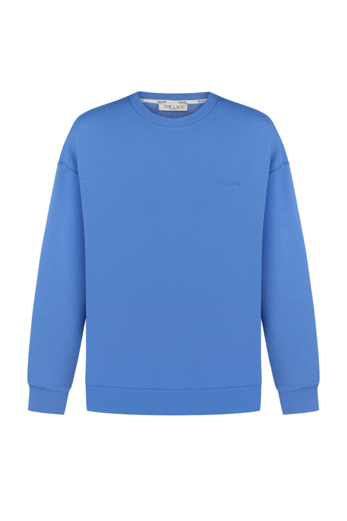 Sweatshirt with embroidery in blue photo 5