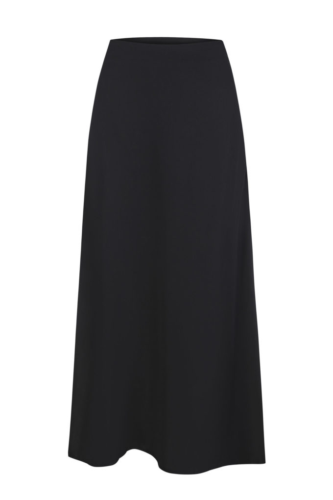 Maxi tencel skirt in black photo 5