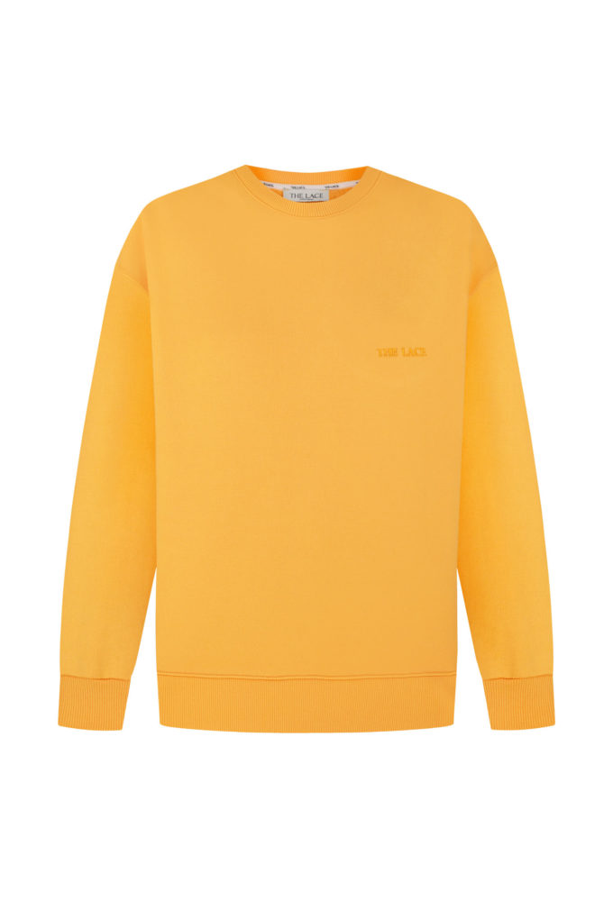 Sweatshirt with embroidery in orange photo 5
