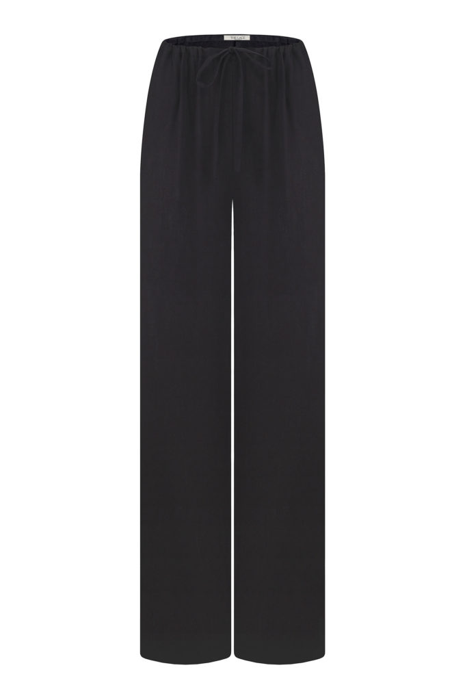Oversized pants with tie in black (eco) photo 7
