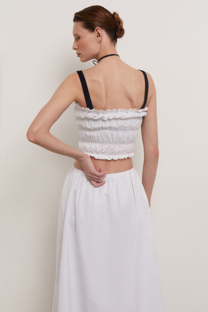 Bandeau top in white (eco) photo 3