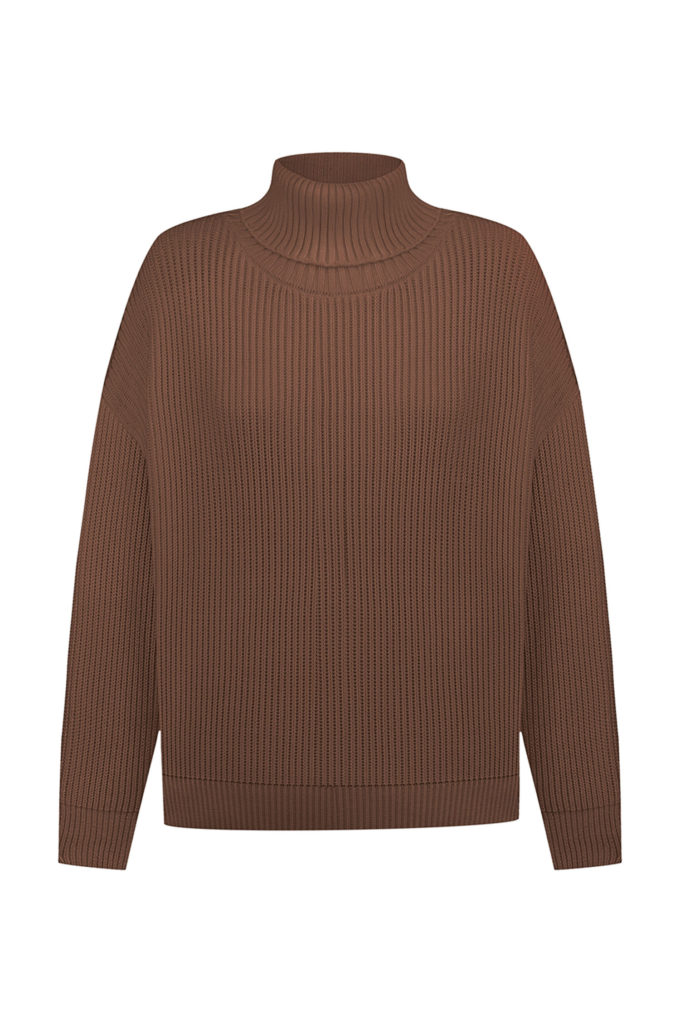 Трикотажний светр із об'ємними рукавами бежевий фото 4