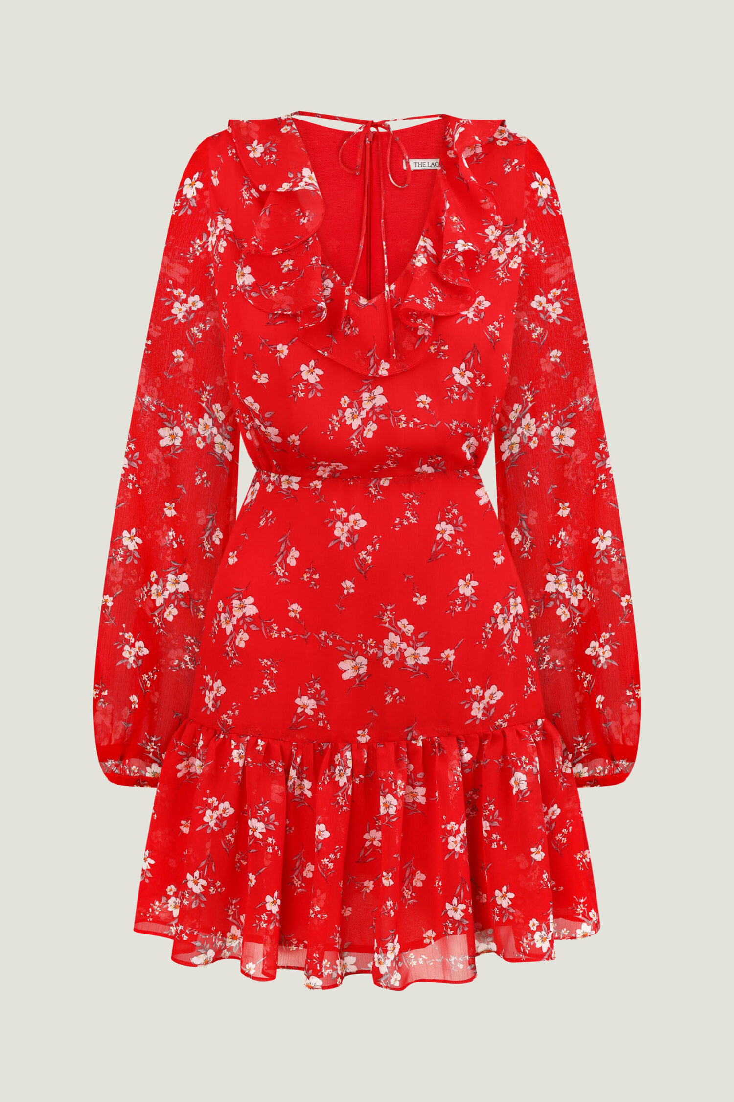 Сукня міні шифонова з воланами червона - THE LACE фото 314294