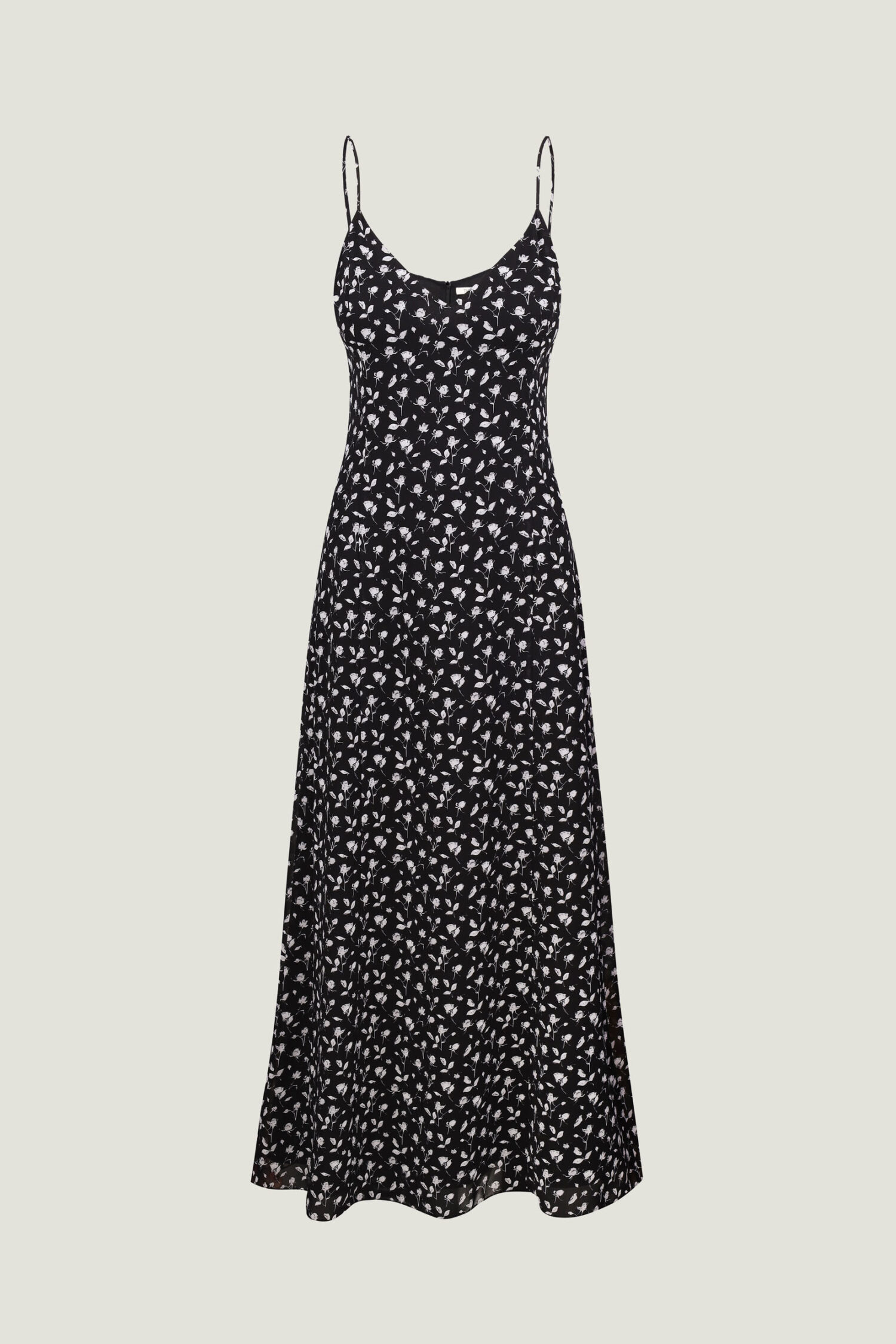 Сукня міді шифонова з принтом чорна - THE LACE фото 314301