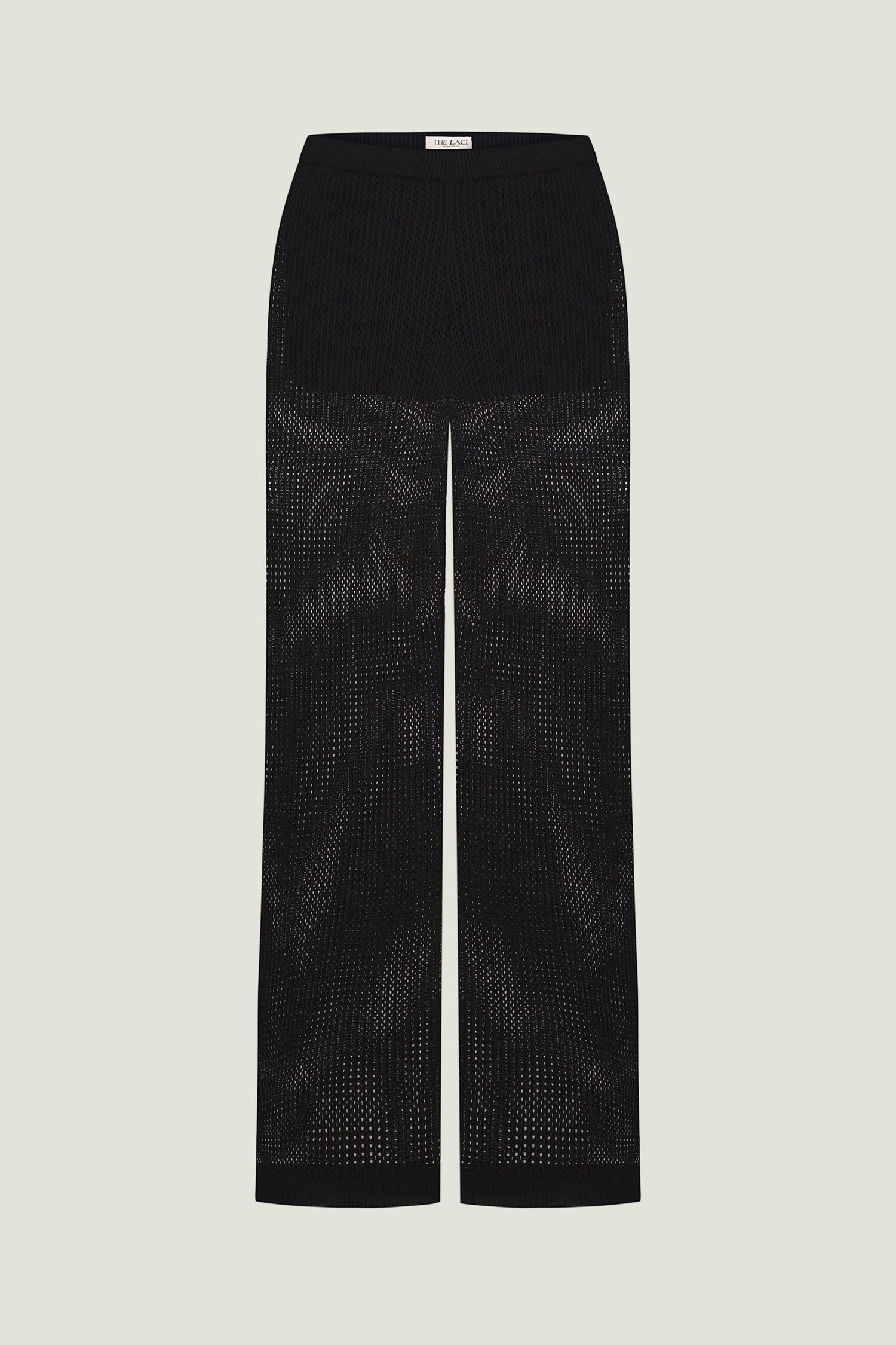 Трикотажні брюки з ажурною вʼязкою чорні - THE LACE фото 314306