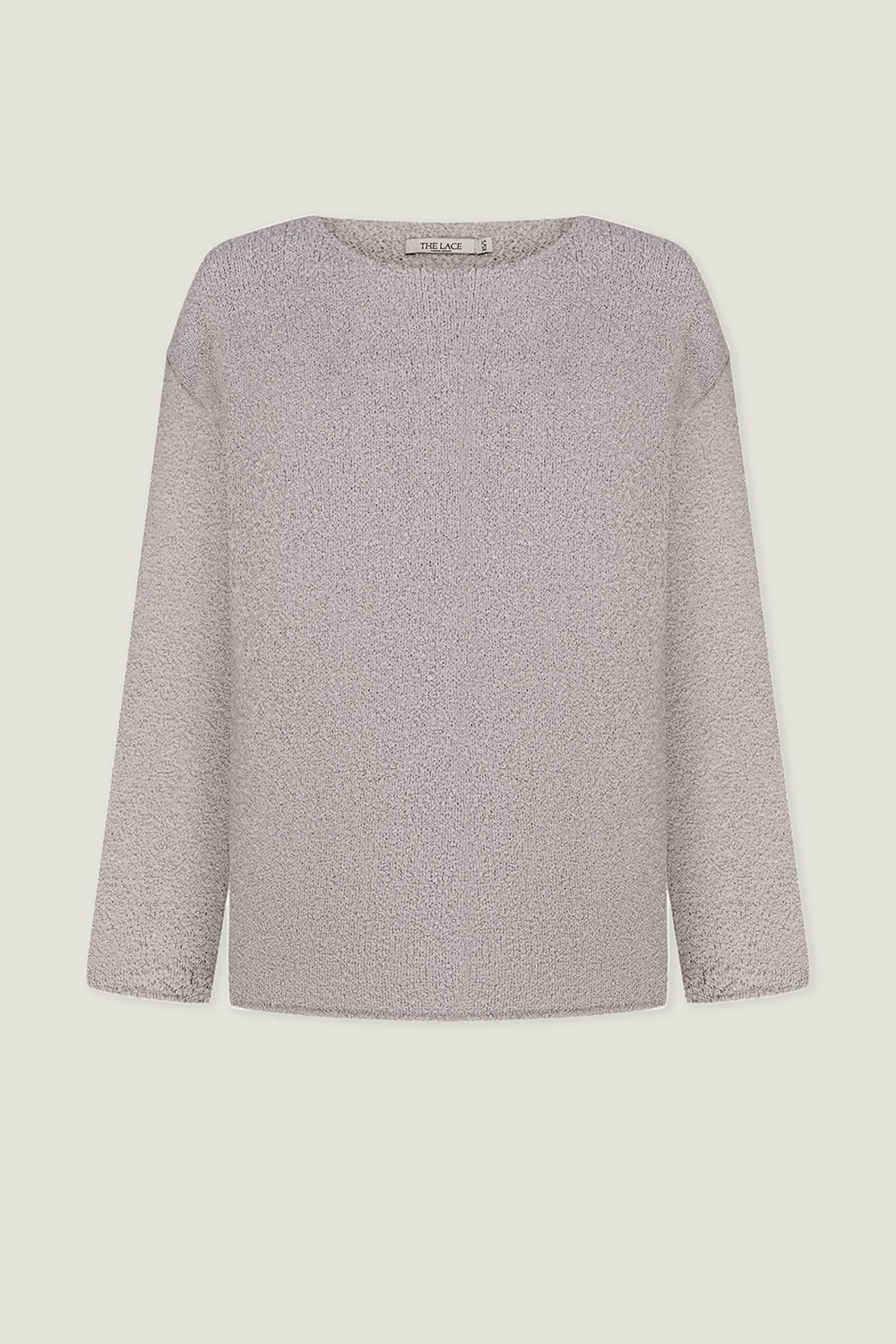 Трикотажний светр букле вільного крою сірий - THE LACE фото 255315