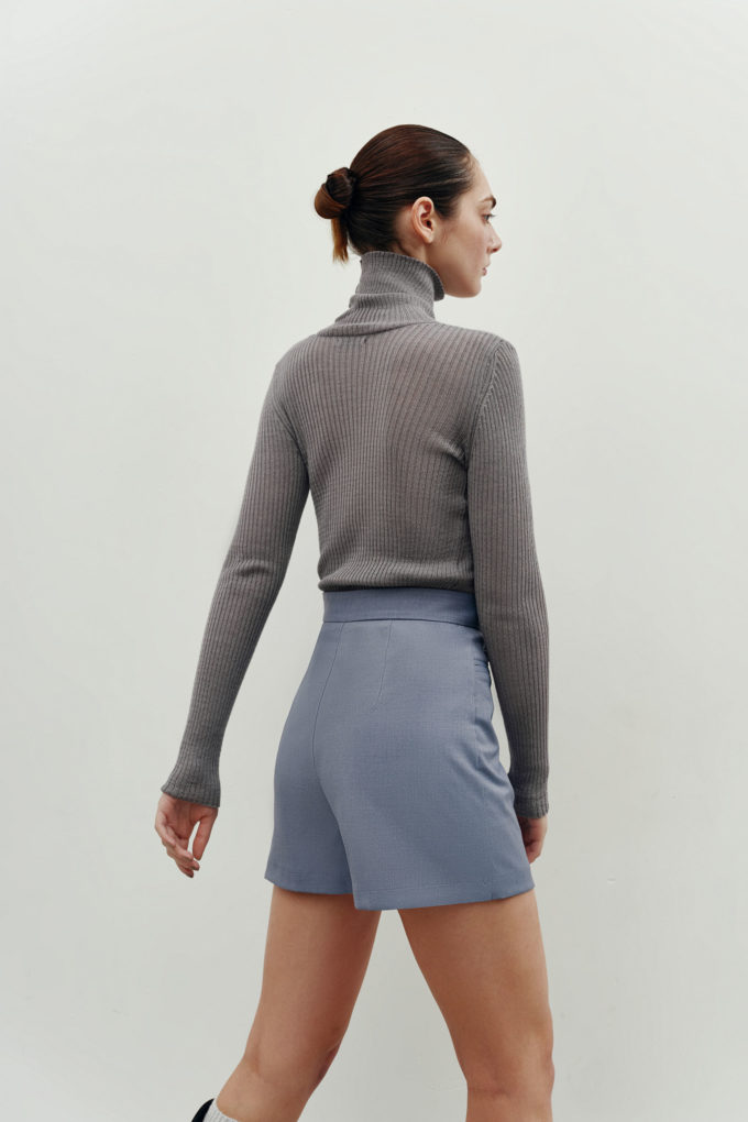 Skirt-shorts in gray-blue photo 2