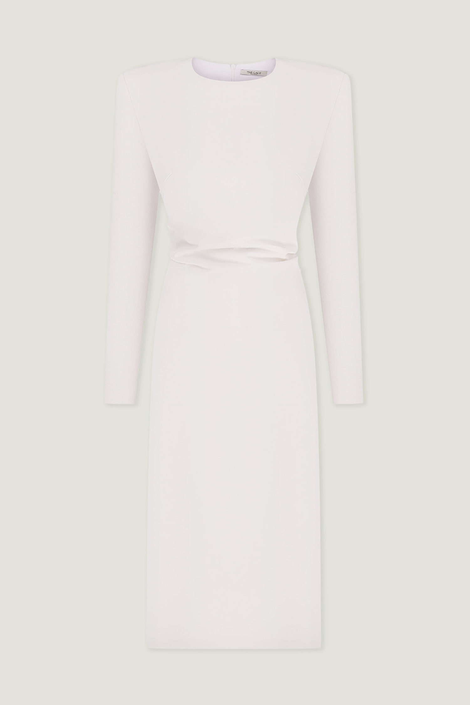 Сукня міді з драпіруванням біла - THE LACE фото 259854