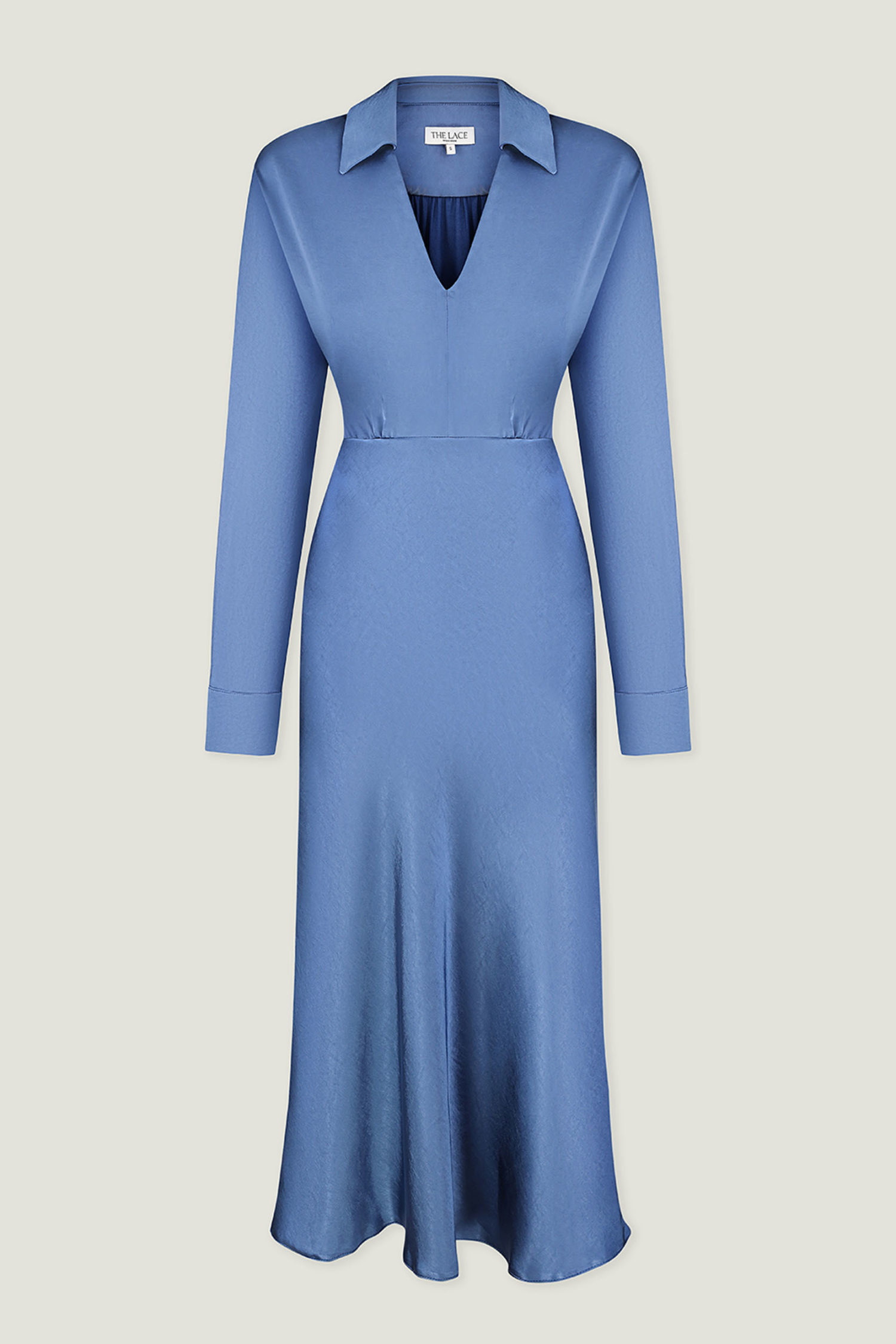 Сукня міді з V-вирізом синя - THE LACE фото 259876