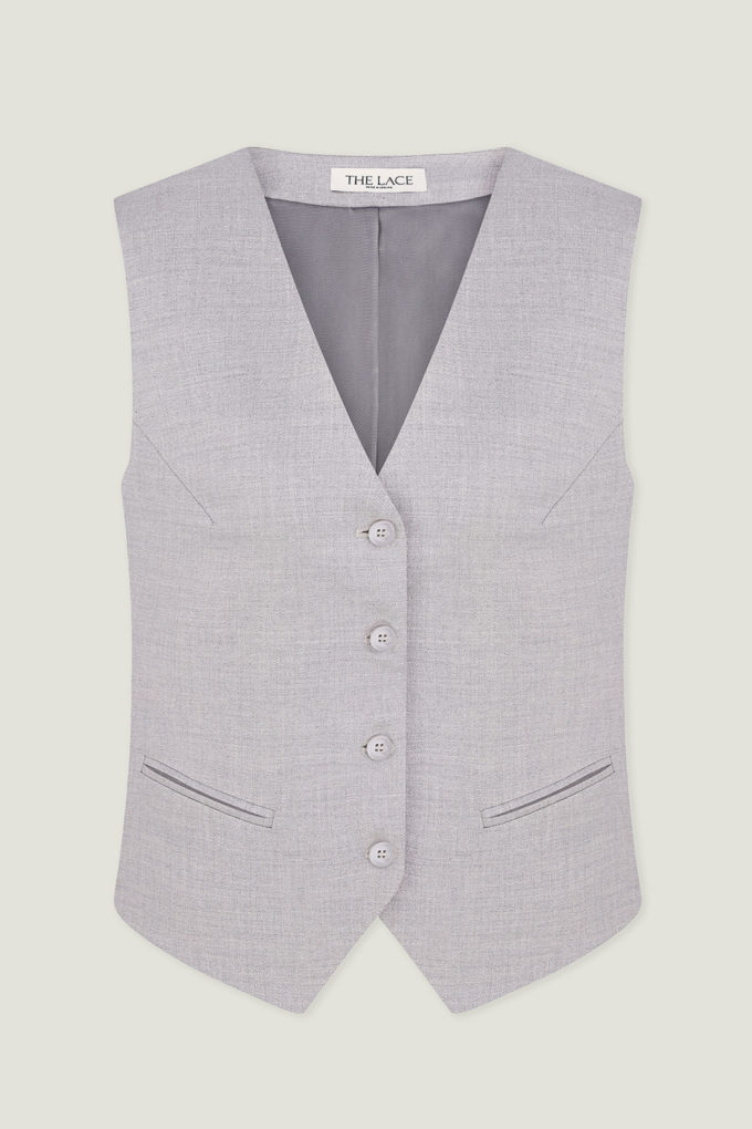 Classic vest in light gray photo 4