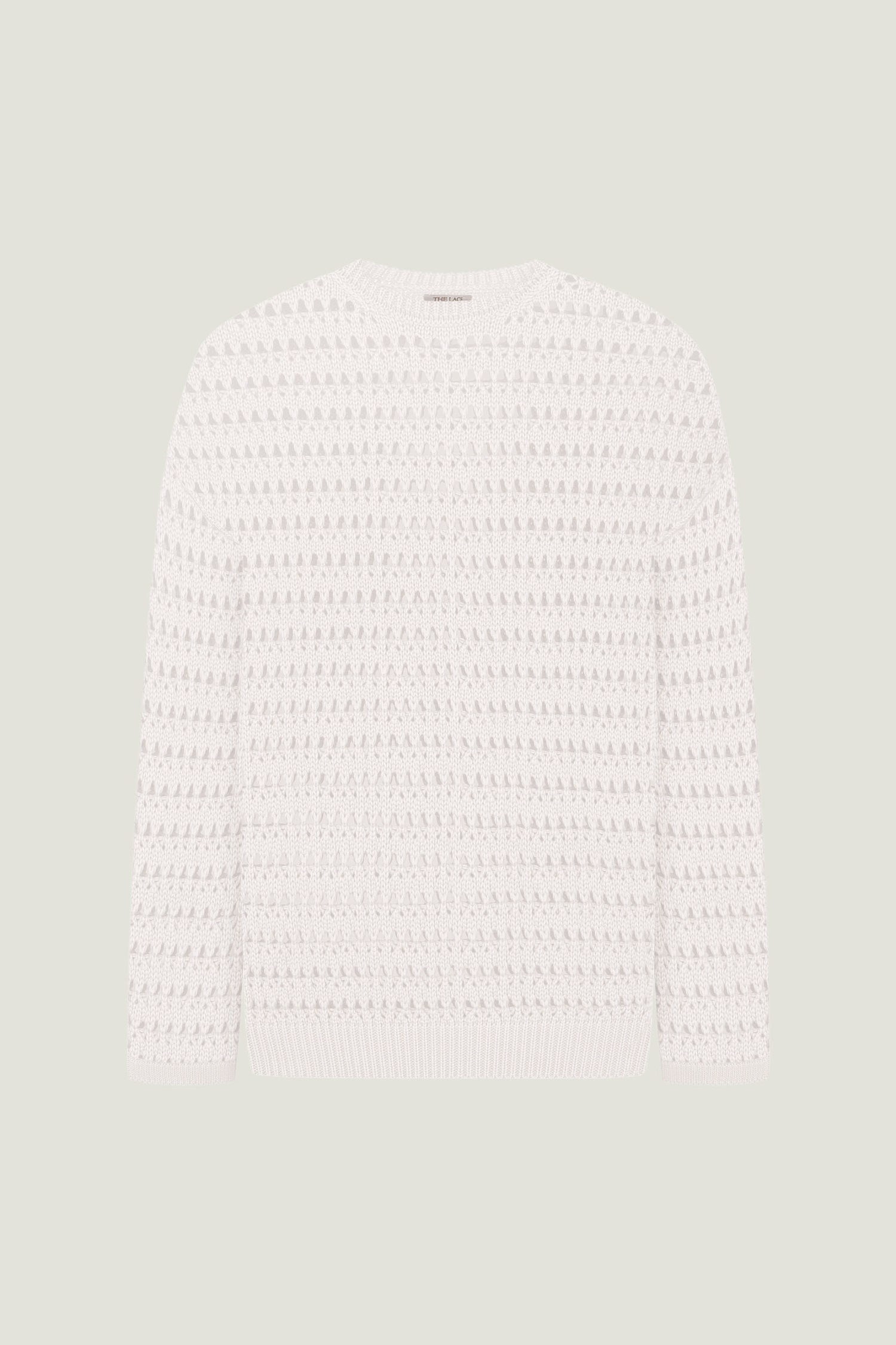 Трикотажний светр із ажурною вʼязкою молочний - THE LACE фото 271894