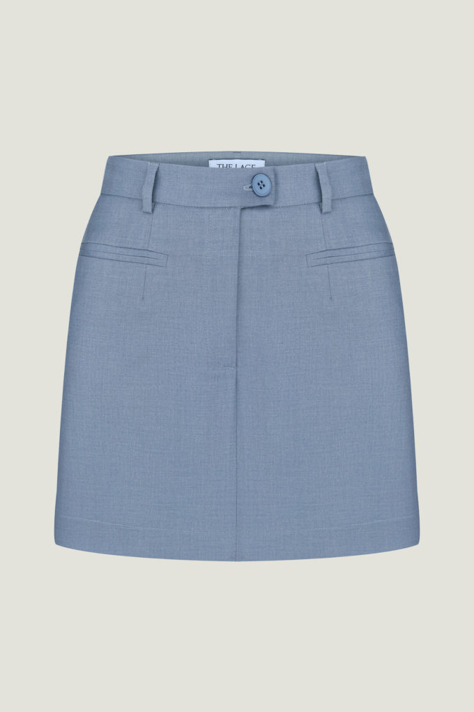 Skirt-shorts in gray-blue photo 5