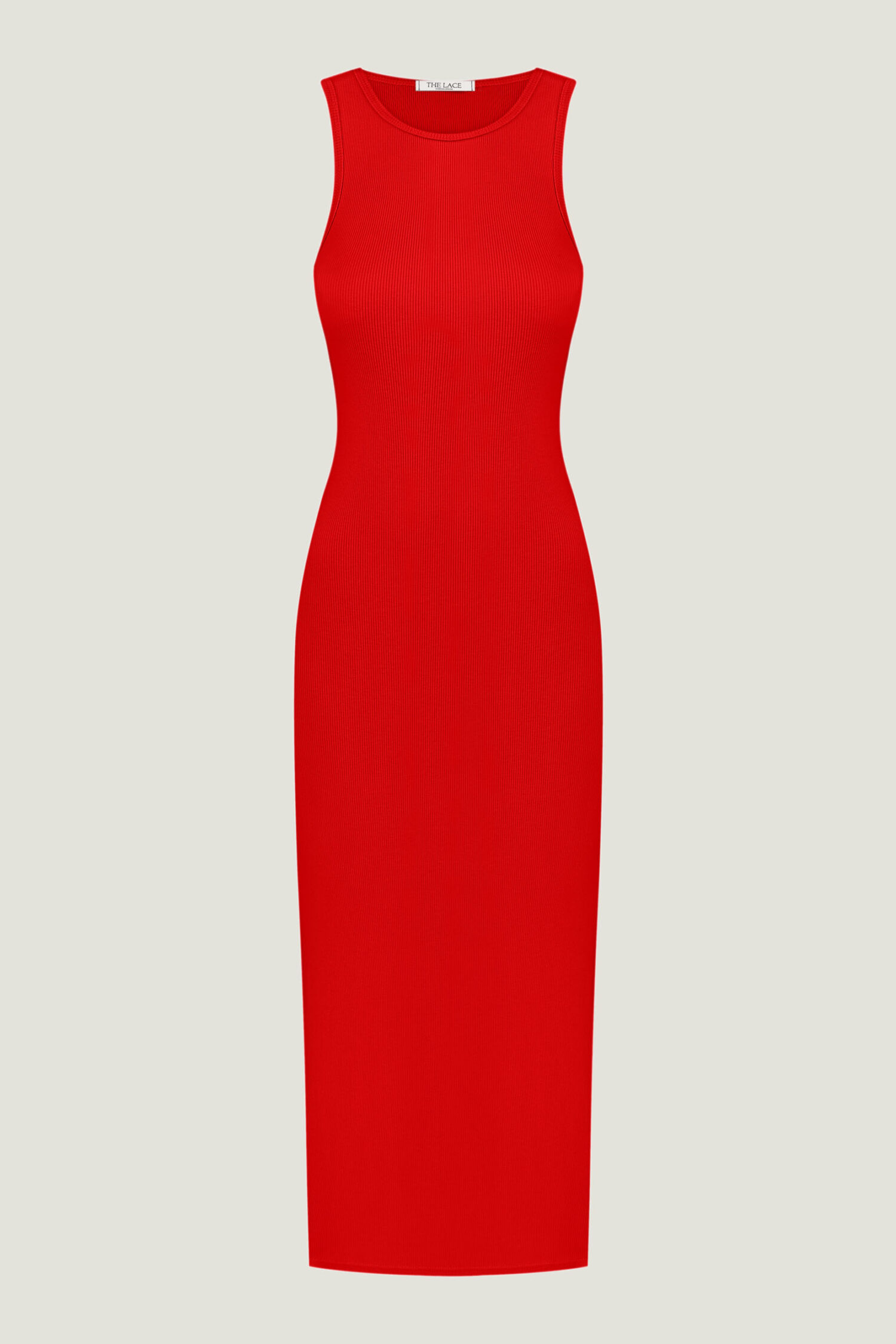 Сукня міді в рубчик червона - THE LACE photo 273491