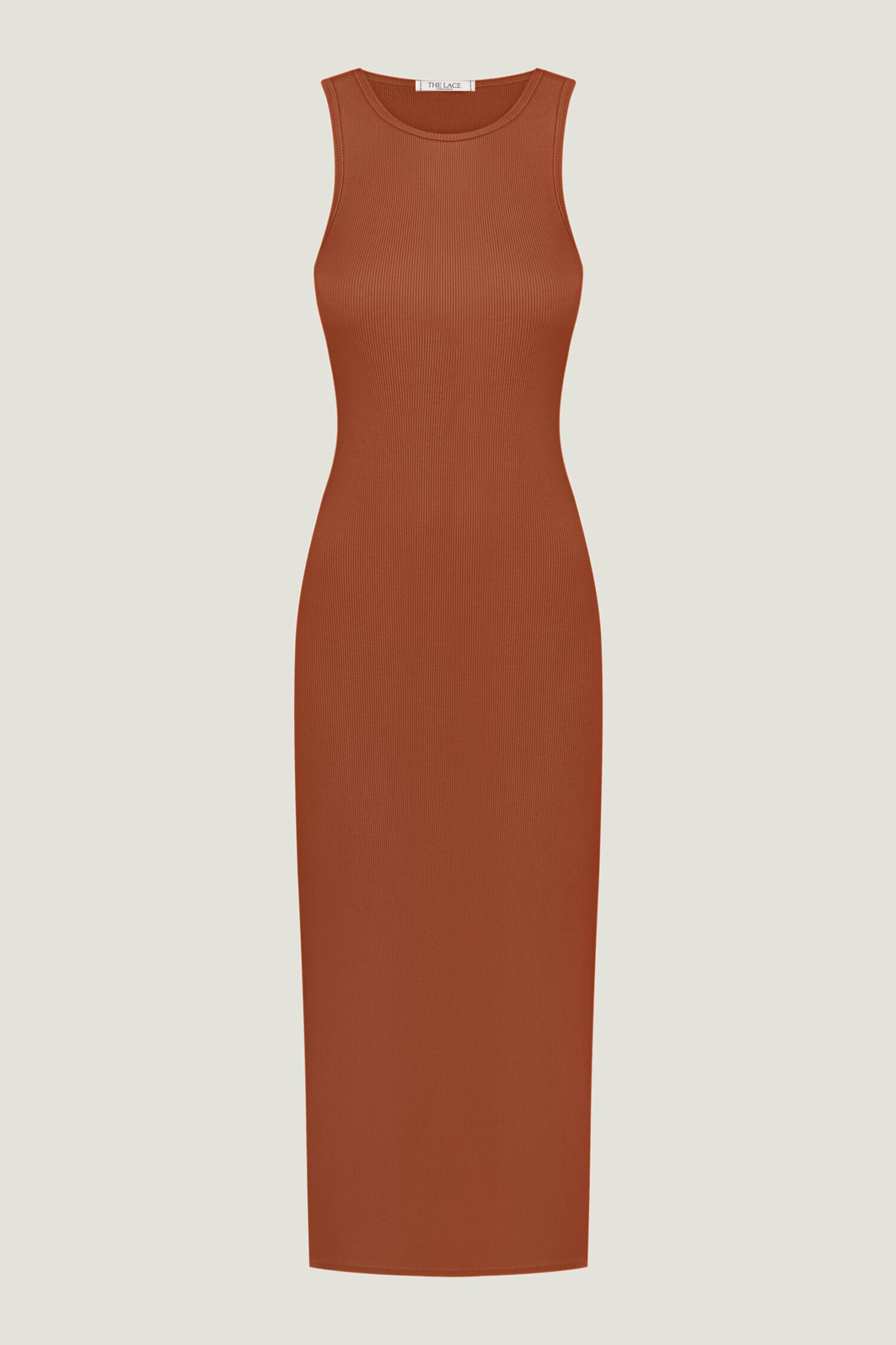 Сукня міді в рубчик теракотова - THE LACE фото 273490