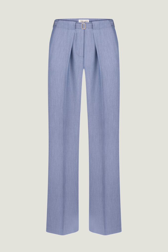 Blue pants with a decorative belt photo 5